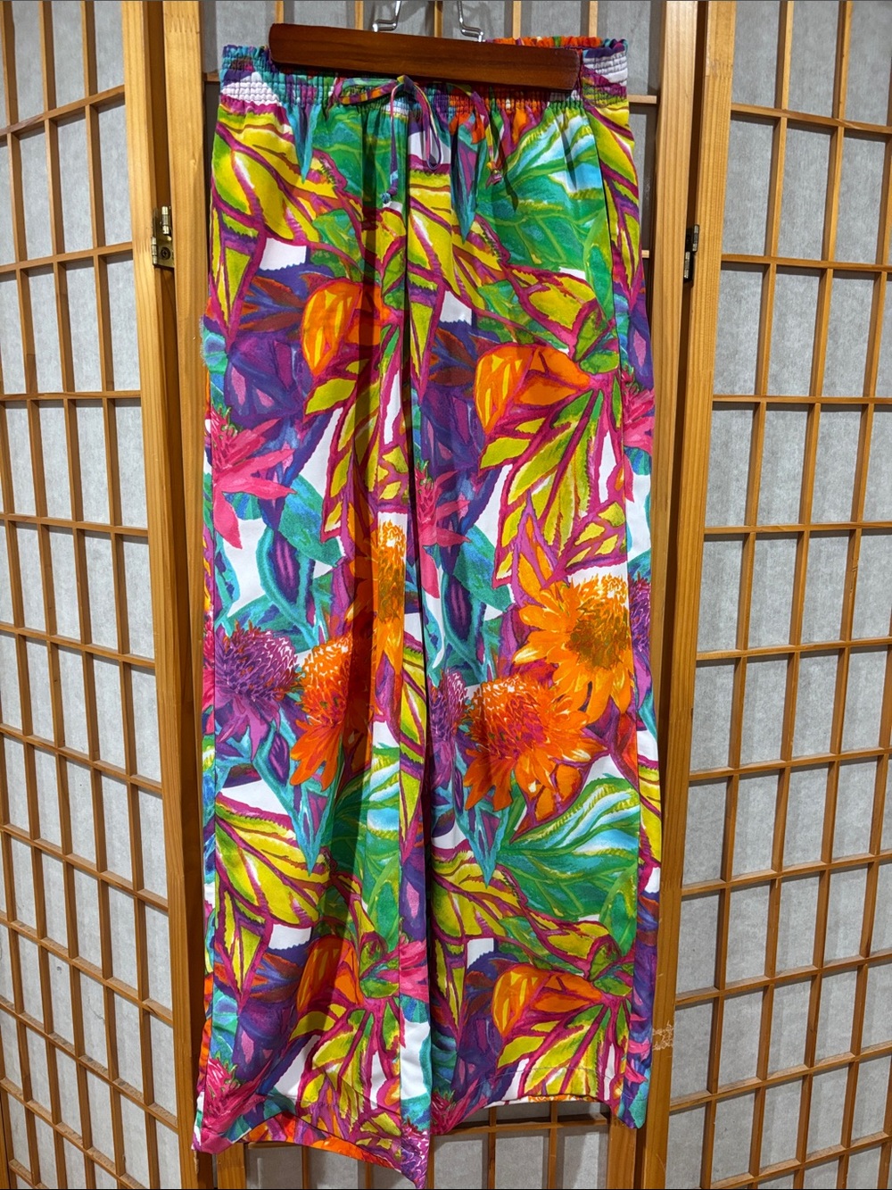 Ralph Lauren Tropical Floral Wide-Leg Pants in Bright Multicolor